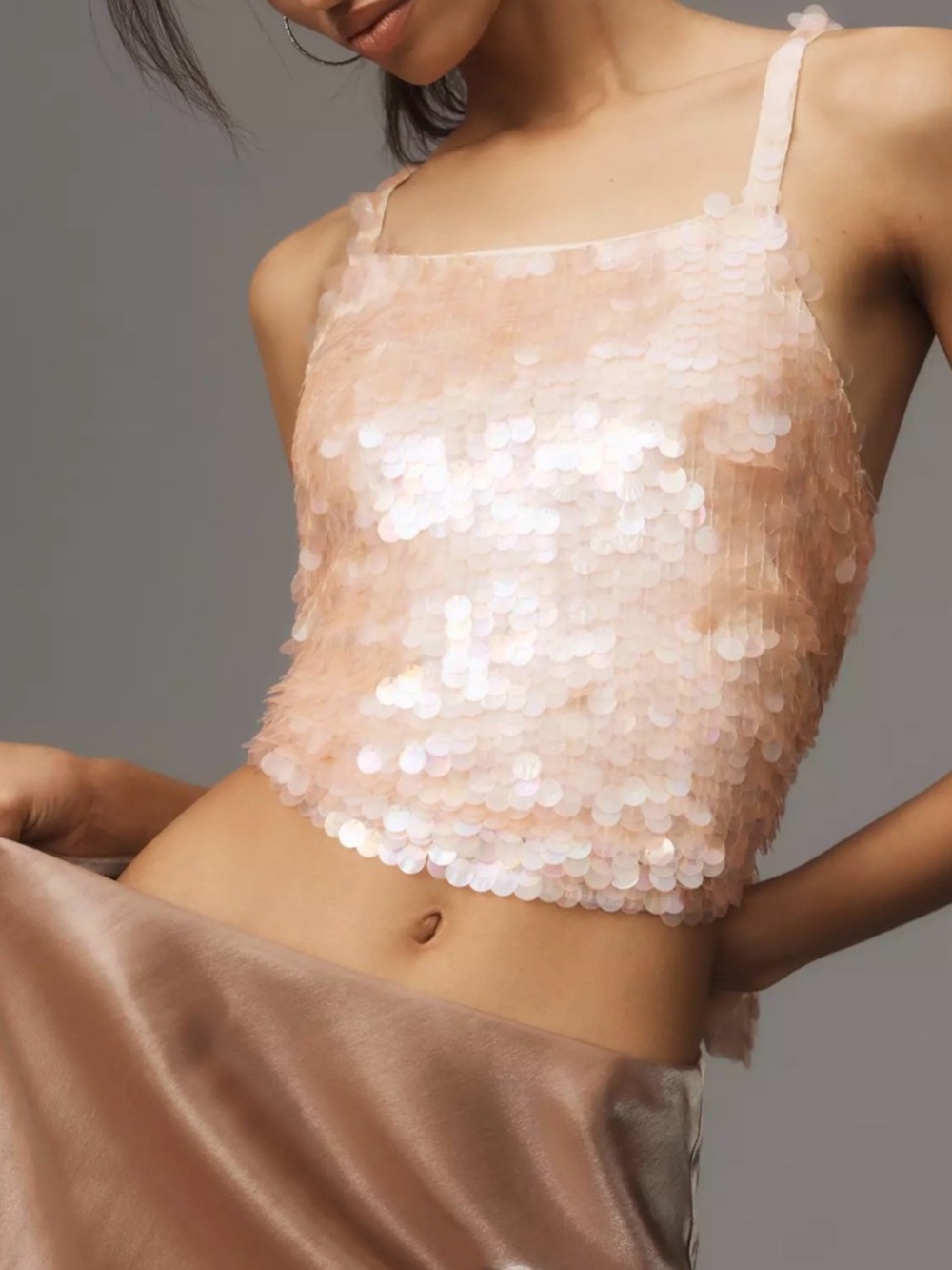 Anthropologie Liquid Shine Bias-Cut Skirt, SMALL